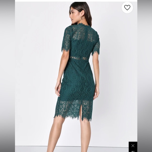 Lulu’s Remarkable sheer lace short sleeve mini dress - Picture 5 of 8